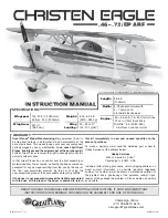 Предварительный просмотр 1 страницы GREAT PLANES Christen Eagle .46 Instruction Manual