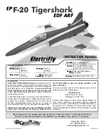 Preview for 1 page of GREAT PLANES EP F-20 Tigershark ElectriFLy Instruction Manual