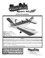 GREAT PLANES Slow Poke Sport .40 Instruction Manual предпросмотр