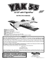 GREAT PLANES YAK 55 Instruction Manual preview