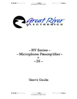 Great river NV Series User Manual preview