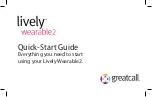 Предварительный просмотр 1 страницы GreatCall Lively Wearable2 Quick Start Manual