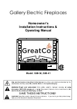 Preview for 1 page of GreatCo GBI-34 Home Owner'S Installation Instructions & Operating Manual