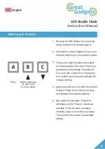 Preview for 3 page of GreatGadgets LED Studio Clock Instruction Manual