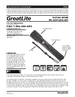 GreatLite Tactical E66 Operating Instructions And Parts Manual preview