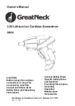 Предварительный просмотр 1 страницы Greatneck 26006 Owner'S Manual