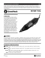 Предварительный просмотр 1 страницы Greatneck 80134 Operating Instructions And Parts Manual