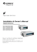 Gree DUCT09HP230V1BD Installation & Owner'S Manual preview