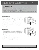 Предварительный просмотр 15 страницы Gree G17-10ESHWAC-CA Owner'S Manual