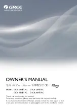 Gree GIC809A Owner'S Manual предпросмотр