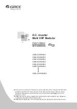 Gree GMV-1010WM/B-X Owner'S Manual предпросмотр