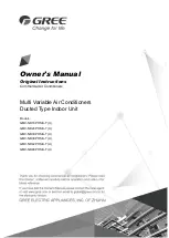 Gree GMV-ND18PHS/A-T Owner'S Manual предпросмотр