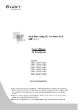 Gree GMV-Q1010WM/B-X Owner'S Manual preview