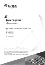 Gree GMV-Y120WM/C-F Owner'S Manual preview