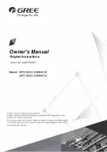 Gree GPC12AO-K5NNA1A Owner'S Manual предпросмотр