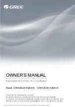 Preview for 1 page of Gree GRH085DA-K3NA1A Owner'S Manual