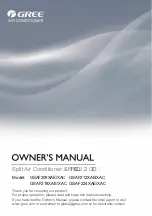 Gree GSAF209XA Owner'S Manual предпросмотр