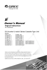 Gree GUD1 OOW/NhA-X Owner'S Manual предпросмотр