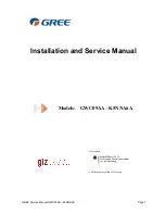 Preview for 1 page of Gree GWC09AA Installation And Service Manual