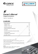 Gree GWH07AGA-K6DNA1A/I Owner'S Manual preview