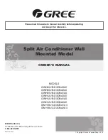 Gree GWH09UB-D3DNA1A/I Owner'S Manual предпросмотр