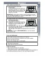 Предварительный просмотр 33 страницы Gree GWH09UC-D3DNA4AGWH12UC-D3DNA4AGWH18UC-D3DNA4A Owner'S Manual