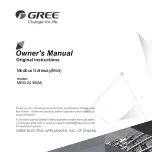 Gree ME30-24/E6 Owner'S Manual предпросмотр