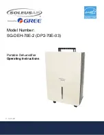 Gree SG-DEH-70E-2 Operating Instructions Manual preview