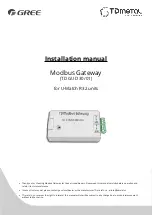 Gree TD GUD 30/01 Installation Manual preview