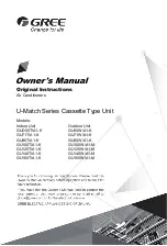 Предварительный просмотр 1 страницы Gree U-Match GU100T/A1-K Owner'S Manual