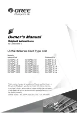 Gree U-Match GU100W/A1-M Owner'S Manual предпросмотр