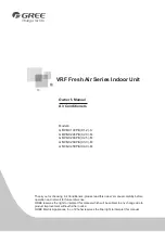 Gree VRF Fresh Air Series Owner'S Manual preview