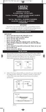 Green Brook Aquila SLLLED3 Installation Instructions предпросмотр