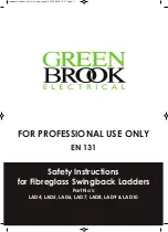 Preview for 1 page of Green Brook LAD10 Safety Instruction