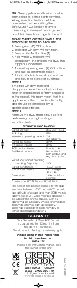 Preview for 2 page of Green Brook M22W Installation Instructions