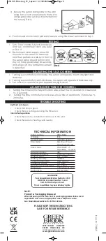 Предварительный просмотр 2 страницы Green Brook Orion Range OD103 Important Safety Instructions