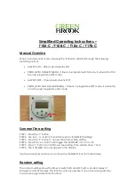 Green Brook T105-C Simplified Operating Instructions preview