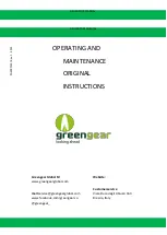 Preview for 176 page of Green Gear GE-2000 Operating And Maintenance Original Instructions