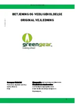 Preview for 221 page of Green Gear GE-2000 Operating And Maintenance Original Instructions