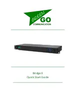 Green-Go Bridge X Quick Start Manual preview