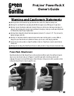 Green Gorilla ProLine PowerPack X Owner'S Manual preview