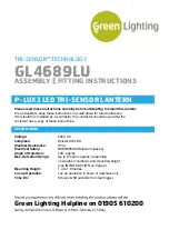 Green Lighting GL4689LU Assembly & Fitting Instructions preview