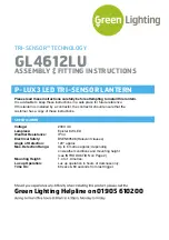 Предварительный просмотр 1 страницы Green Lighting TRI-SENSOR GL4612LU Assembly & Fitting Instructions