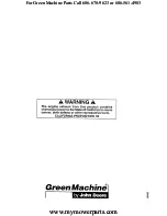 Preview for 10 page of Green Machine 2600h UT26151 Owner'S Manual