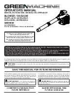 Green Machine GM09000 Operator'S Manual preview