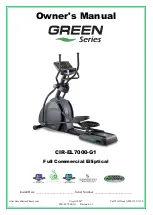 GREEN SERIES FITNESS CIR-EL7000-G1 Owner'S Manual preview