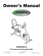 GREEN SERIES FITNESS CIR-RB7000-G Owner'S Manual preview