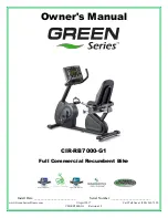 Preview for 1 page of GREEN SERIES FITNESS CIR-RB7000-G1 Owner'S Manual