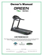 GREEN SERIES FITNESS CIR-TM6000AC-G1 Owner'S Manual preview