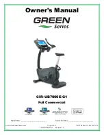 Предварительный просмотр 1 страницы GREEN SERIES FITNESS CIR-TM7000E-G1 Owner'S Manual